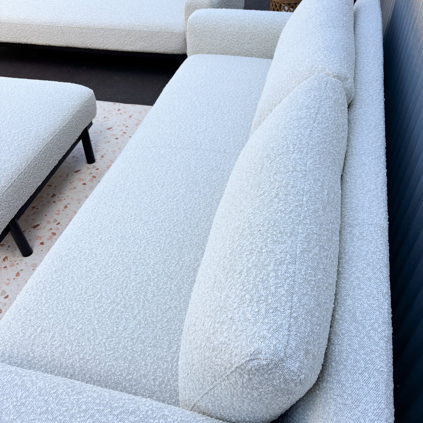 Sempre Natural Boucle Fabric Lounge Suite