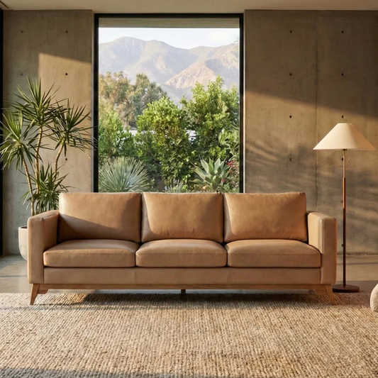 Fillmore Leather 3 Seater Sofa