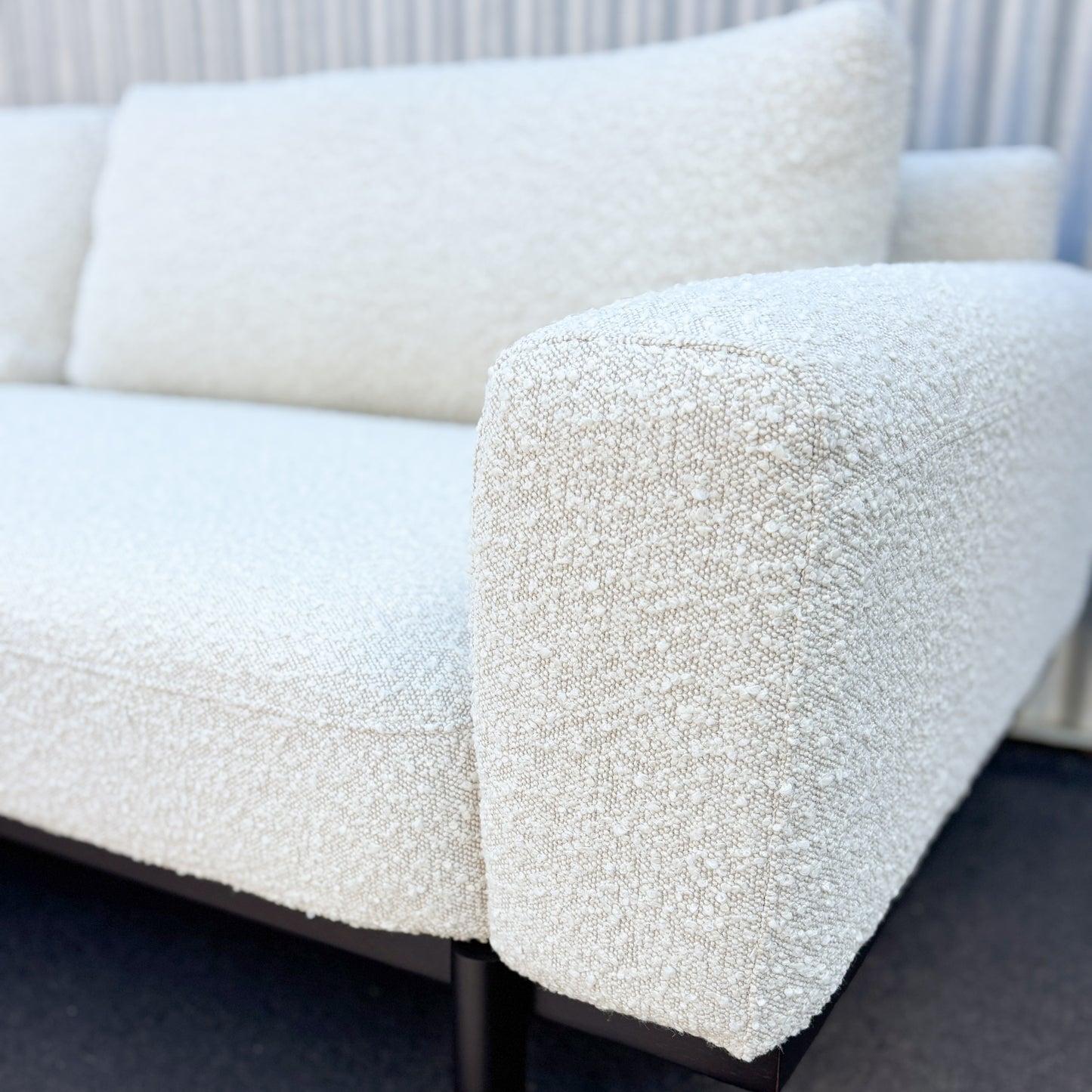 Sempre Natural Boucle 3 Seater Fabric Lounge