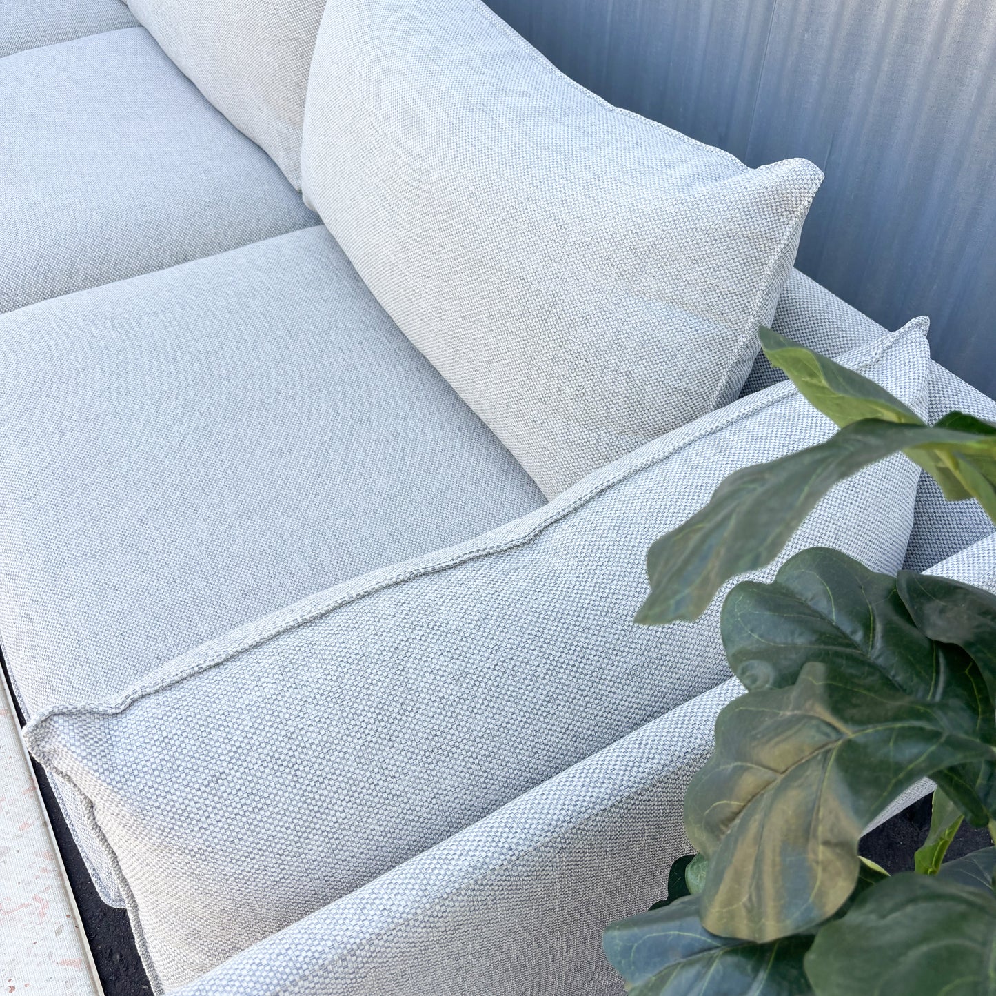 Freedom Panama Grey Fabric Chaise Corner Lounge