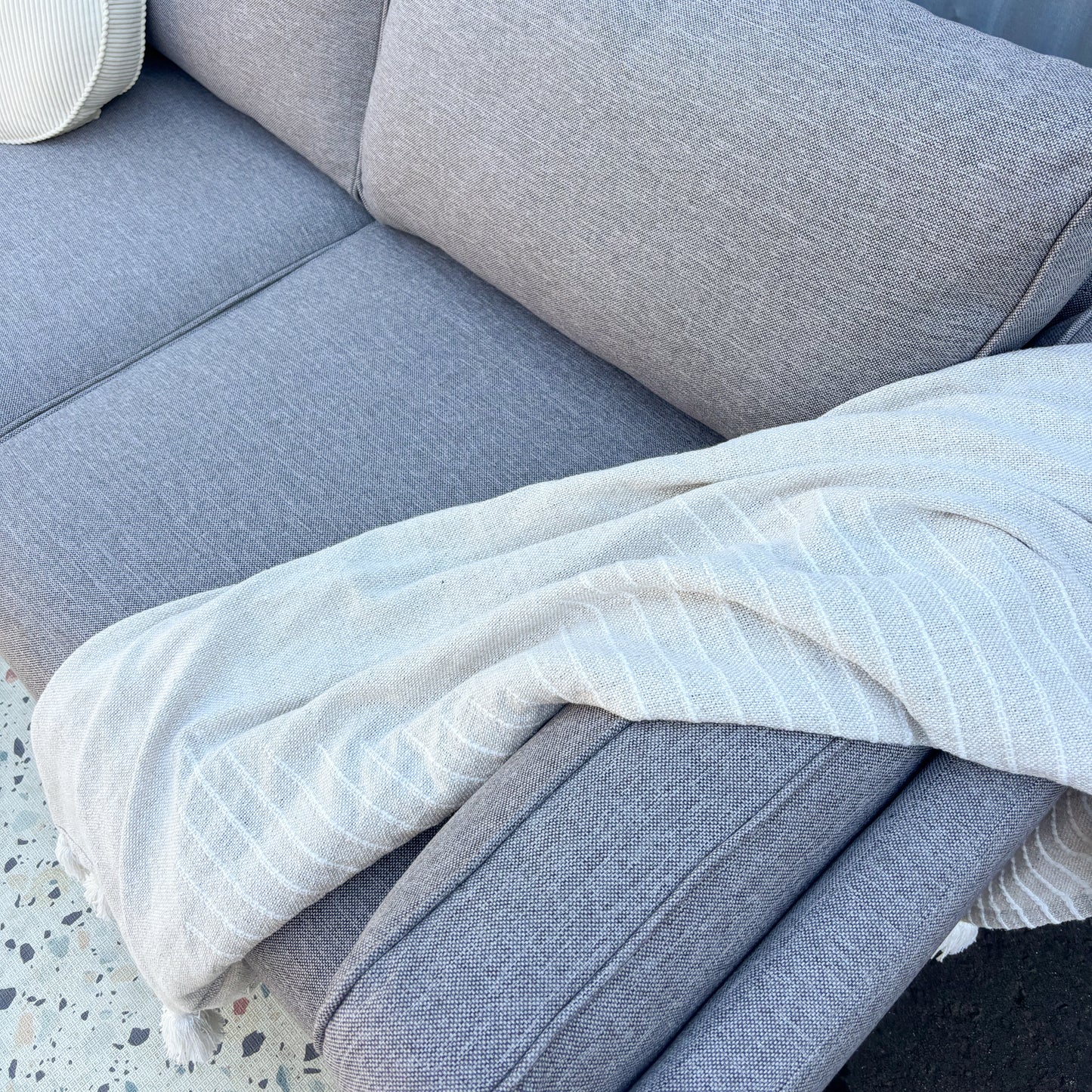 Freedom Ophelia Grey Fabric 2 Seater Lounge