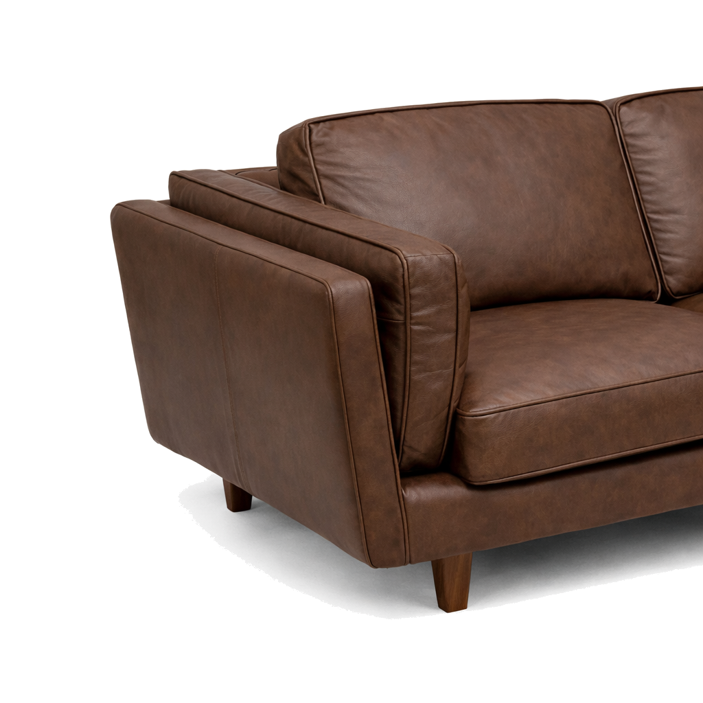Brooklyn Leather 3 Seater Sofa - Oxford Tan