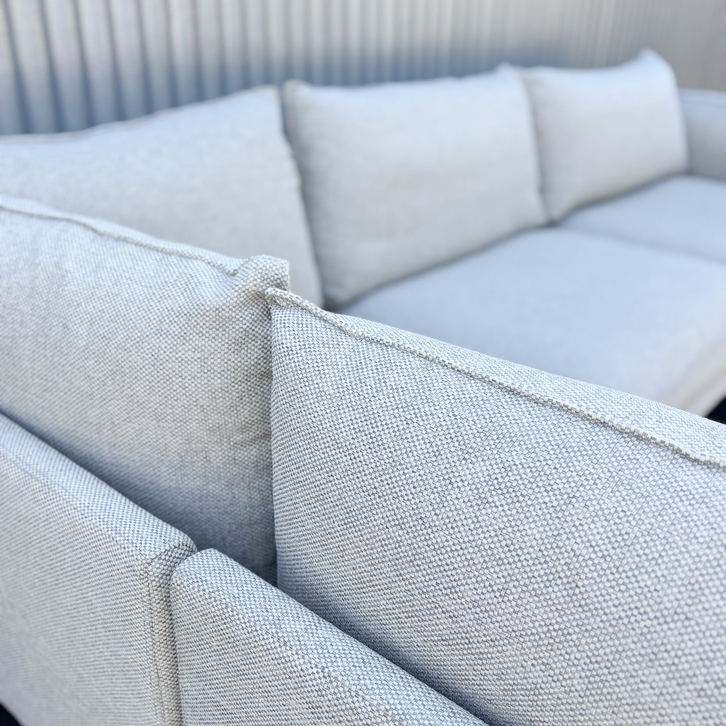 Freedom Panama Grey Fabric Chaise Corner Lounge