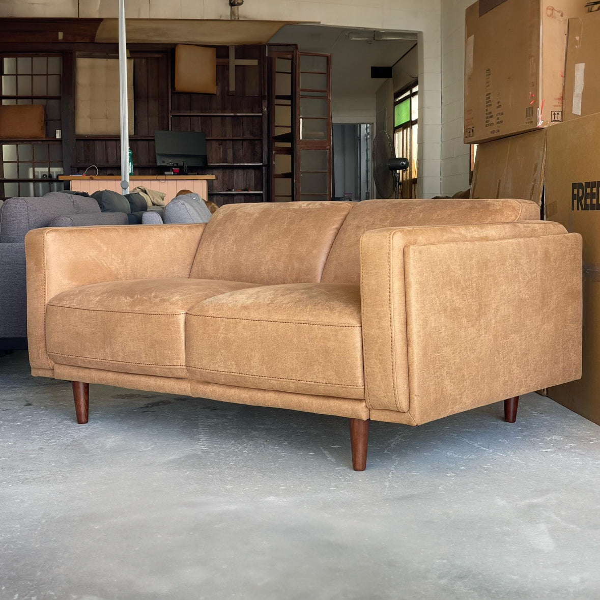 Hugo Vegan Suede 2 Seater Lounge