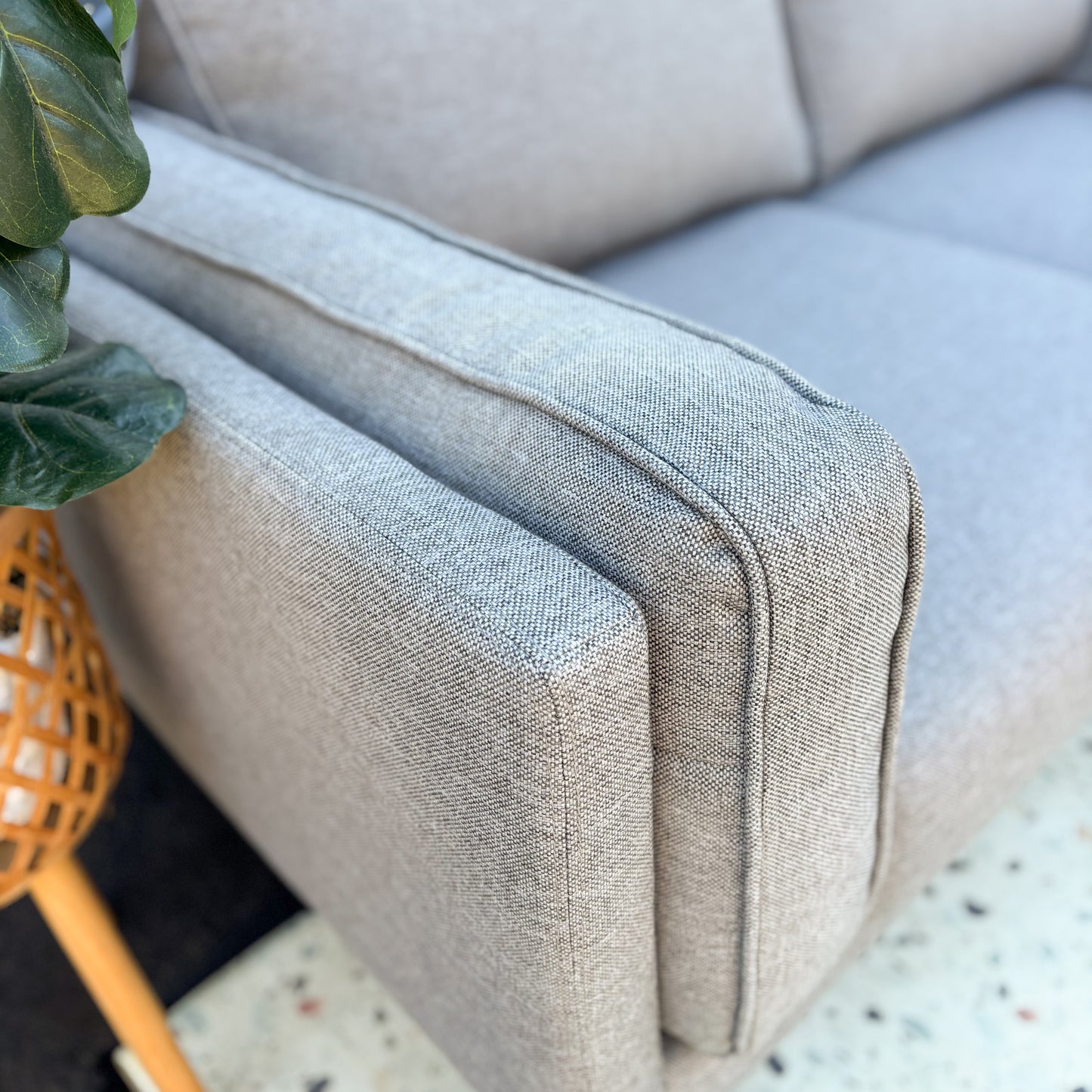 Freedom Ophelia Grey Fabric 2 Seater Lounge