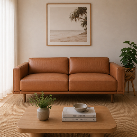 Hugo Leather 3 Seater Sofa