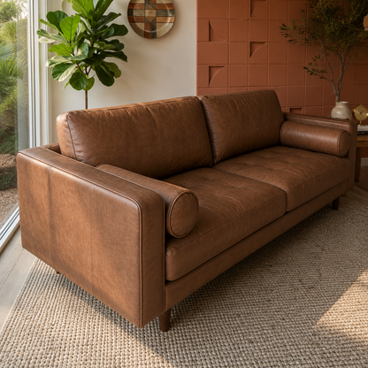 Jackson Leather 3 Seater Sofa
