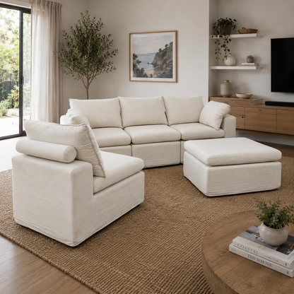 Julle 5 Piece Modular Sofa - Beige Linen Look