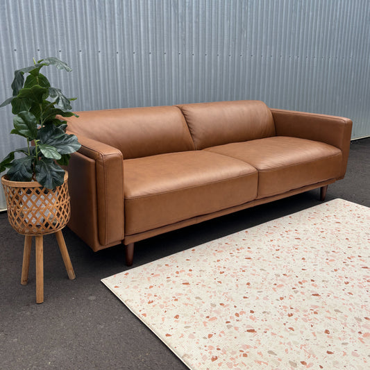 Hugo Leather 3 Seater Lounge