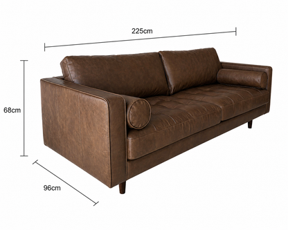 Jackson Leather 3 Seater Sofa