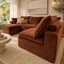 Dark rust brown sectional lounge sunshine coast