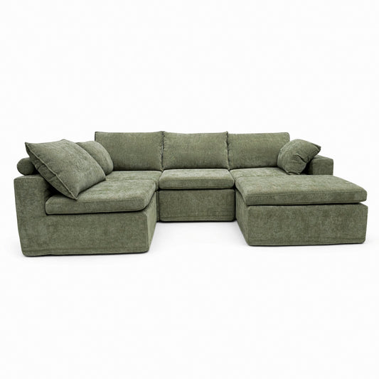 Julle 5 Piece Modular Sofa - Moss Green