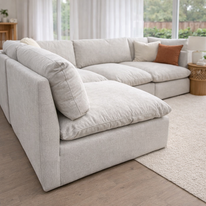 Fluffy Cloud Modular 5 Piece Sofa