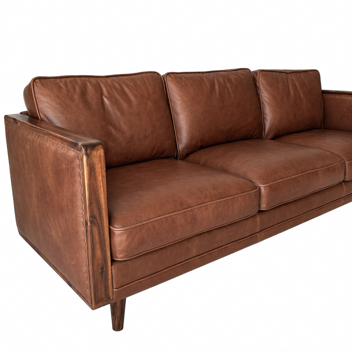 Nadia Leather 3 Seater Sofa