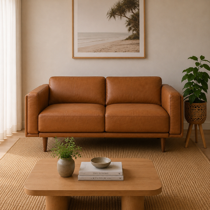 Hugo Leather 2 Seater Sofa