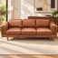 Brooklyn Leather 3 Seater Lounge - Ostuni Pecan