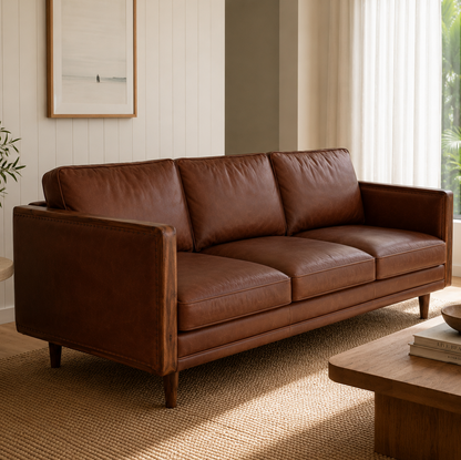 Nadia Leather 3 Seater Sofa