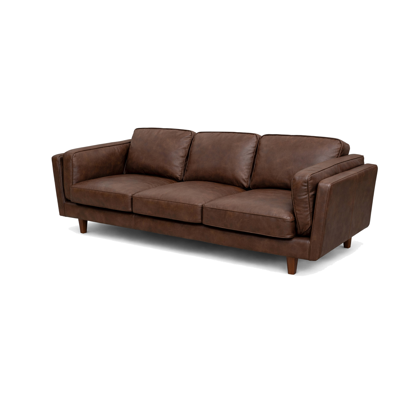Brooklyn Leather 3 Seater Sofa - Oxford Tan