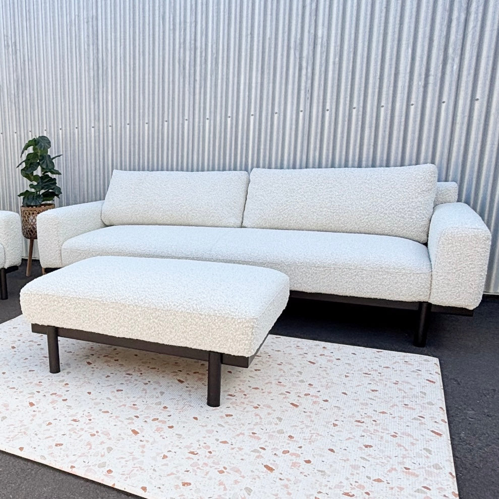 Sempre Natural Boucle 3 Seater Fabric Lounge