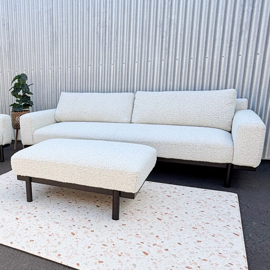 Sempre Natural Boucle 3 Seater Fabric Lounge