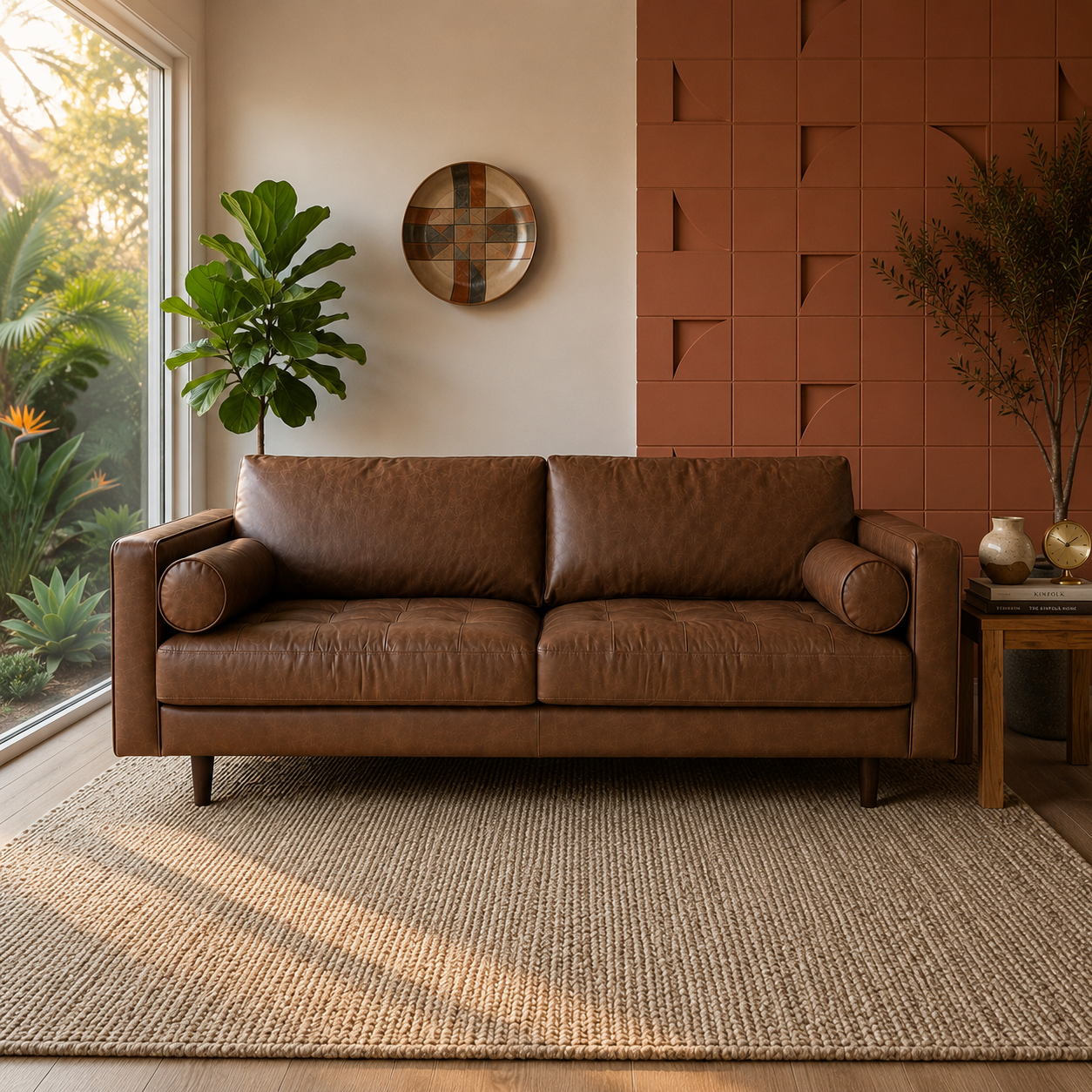 Jackson Leather 3 Seater Sofa