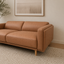 Hugo vegan suede fabric 3 seater lounge arm detail
