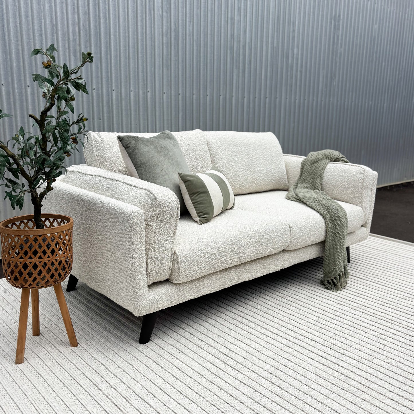 Ophelia 2 Seater Boucle Fabric Lounge