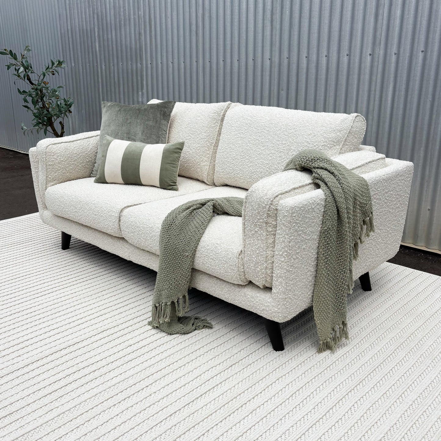 Ophelia 2 Seater Boucle Fabric Lounge