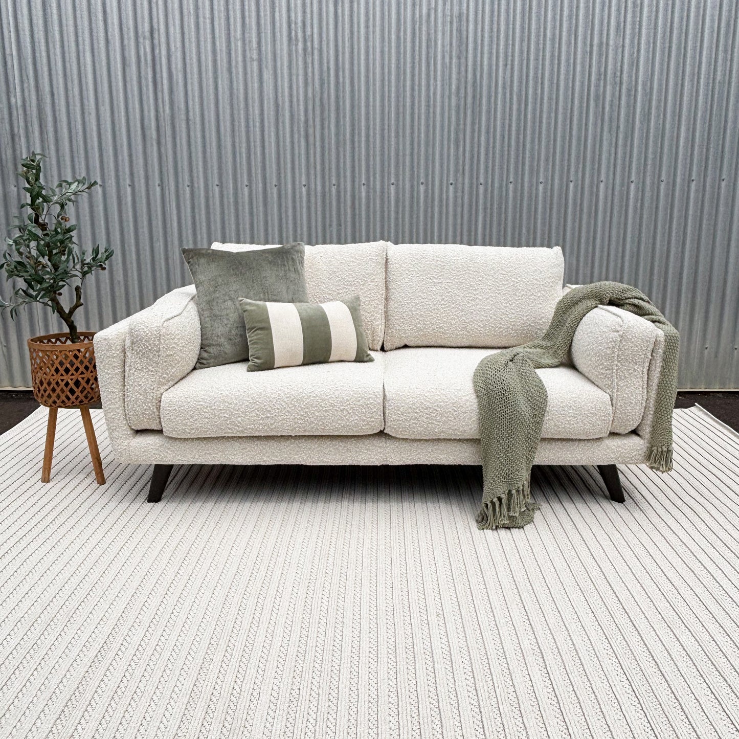 Ophelia 2 Seater Boucle Fabric Lounge