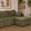 Julle 5 Piece Modular Sofa - Moss Green Fabric Lounge