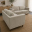 Angle shot of Sam 3 seater fabric couch in Hazel Matt — 3 & 2 seater couch