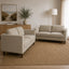 Sam chenille couch in a neutral, modern living room