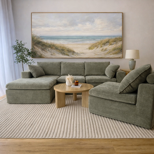 Julle 5 Piece Modular Sofa - Moss Green